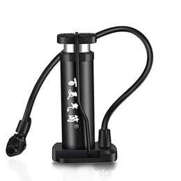  Pompe da bici Pompa Gonfiabile Pompe Gonfiatore Manuali per Materasso Gonfiabile Bicicletta Materassino Gonfiabili Bici Mtb Palloni Calpestare Piccolo Portatile Lega di Alluminio, Black