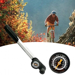 AMAIRS Pompe da bici Pompa per Bicicletta con Manometro, Mini Tubo Flessibile Gonfiatore 120 PSI Pompa Ad Alta Pressione per Aria Valvola Integrata Presta / Schrader Gonfiatore per Pneumatici con Impugnatura A T