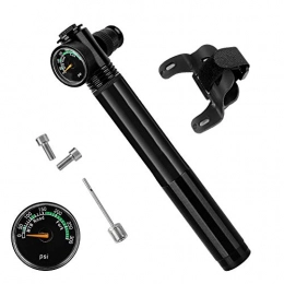 AMAIRS Accessori Pompa per Bicicletta con Manometro, Pompa per Bici Mini 300 PSI con Manometro Mountain Road Bicicletta Pompa Ad Aria Ad Alta Pressione Pompa per Ciclismo Gonfiatore per Pneumatici, Nero