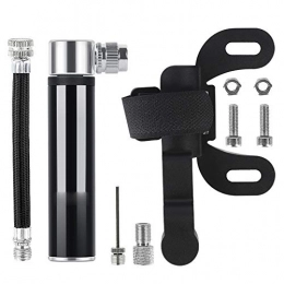 HUIO Accessori Portable Bike Floor Pump Mini pompa portatile for bici adatta a Presta e Schrader Mini pompa for pneumatici for bici con tubo flessibile dell'aria e kit di montaggio for strada, versatile pompa dell'a