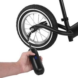 Qqmora Pompe da bici Qqmora Pompa di gonfiaggio, Pompa di Ricarica USB Leggera e Facile da Usare con Display LCD per Esterni(Nero)