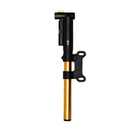 RJJ Pompe da bici RJJ Montato Pompa Portatile della Bici con Fits Gauge Presta e Schrader, Lungo pistone for Un gonfiaggio rapido Bici da Terra Pompe PRO Strumento Bike (Color : Golden, Size : 28cm)