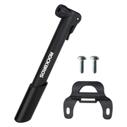 RockBros Accessori ROCKBROS Pompa a Mano per Bici, Pompa Portatile 80 psi per Bicicletta MTB, Mini Pompa Universale per Valvole Presta e Schrader, Leggero 22.5 cm, Accessori Bici