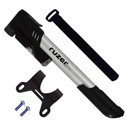 RUZER Pompe da bici RUZER Mini pompa per bici in lega da 22, 9 cm – Adatto a Presta Schrader ALL IN ONE 200 PSI 13, 7 bar estensibile barilotto pieghevole manico portatile compatto facile