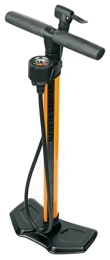 KS Pompe da bici SKS Germany, arancione, AIRWORX 10.0 pavimento (pompa per bici con attacco valvola MULTI VALVE, con manometro di precisione e tubo ad alta, pressione: 10 bar / 144 PSI), Unisex-Adult, One Size