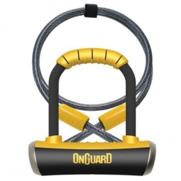 ONGUARD Bike Lock 2XPitbull MiniKeyed Shackle Lock, Black, 9.0 x 14.0 cm