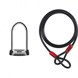 ABUS Bike Lock Abus Granit XPlus 540 U-Lock 160HB300 Anti-Theft, 300 mm + Eazy KF & Cobra Cable