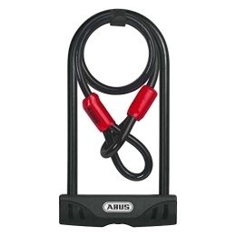 ABUS Bike Lock ABUS U-Lock Facilo 32 / 150HB230, USH32 Bracket, Cobra Cable 10 / 120, Bicycle Lock with Double Locking, ABUS Security Level 7, 230 mm Shackle Height