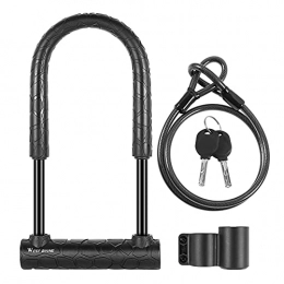 Baugger Bike Lock Baugger Bike Wheel Lock, Bicycle U Lock Bike Wheel Lock Anti-Theft Cycling Lock Bicycle Accessories Bicycle U Lock With 2 Keys