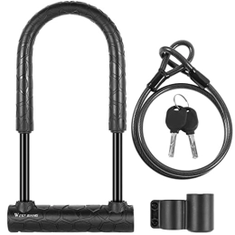 GORS Bike Lock Bicycle Anti-Theft U Lock Set Steel Motorcycle Electric Vehicles MTB Rode Bike Security Lock Universal Cycling Lock (Color : Upgrade Set)