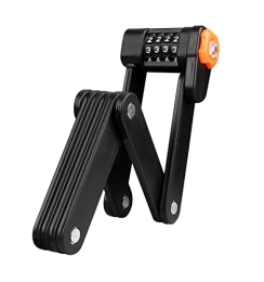 LYHELYJ Bike Lock Bicycle Lock Alloy Steel Folding Lock MTB Road Bike Lock Anti-theft Lock Password Lock Safe Cycling Accessories (Color : Black, Size : 15x5.5cm)