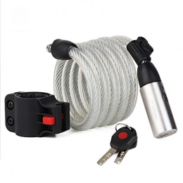 Gangkun Bike Lock Bicycle Lock / Anti-Theft Lock / Cable Lock / Wire Lock / Bicycle Accessories-Silver 1.5 Meters