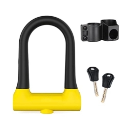 LYHELYJ Bike Lock Bicycle U-Shaped Lock MTB Road Bike Wheel Lock 2 Keys Anti-theft Safety Motorcycle Scooter Cycling Lock Bicycle Accessories