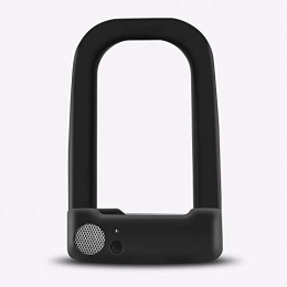 Bike Lock Alarm U-lock Bicycle Lock Motorcycle Electric Car Lock Anti-theft Bold Anti-shear Bicycle Lock (Color : Black, Size : One size)