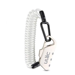 HPPSLT Bike Lock Bike lock Mini Bicycle Lock Password Anti-theft Bike Lock Cycling Helmet Code Combination Security Cable lock-white bicycle lock (Color : White)