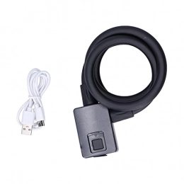 Annadue Bike Lock Bike Lock, U Type Fingerprint Lock, Built‑in Battery, Lightweight Silicone-Coated Bike Lock