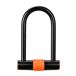 TASGK Bike Lock Bike U Lock, Silica Gel Coated Alloy Steel Anti Theft Portable Safety Anti Hydraulic Shear Double Open Design with 2 Keys Shackle Inside Diameter 73mmx140mm for Bicycles, Motorcycles, Orange