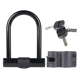 SGSG Bike Lock Bike U Lock with Free Lock Mount and 2 Keys, Heavy Duty Chain Lock Hardened Steel, Anti-drill, Portable, for Bikes and Motorcycle and Scooter.