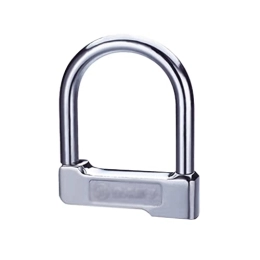 CAAL Bike Lock CAAL Anti-Theft Lock Security U-lock, Heavy Duty Zinc Alloy Bike Padlock Security Keyed Lock, For Door Bicycle Motorcycle Bike Silver Bicycle U-shaped Lock