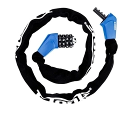 DXSE Bike Lock Chain Lock Anti Theft Bike Chain Lock 4 Digit Combination Code Password Steel Alloy Scooter MTB Road Bike Lock ET465 HOT (Color : ET465 Blue)