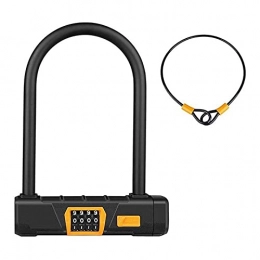 ELAULA Accessories ELAULA Bike Lock Security Anti-theft Password Lock Bike Locks Bicycle Lock U-Shaped 4 Digit Coded Security Road Cycling Anti-Theft Accessories