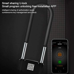 equival Bike Lock equival Evolution Standard Bike U-Lock Bluetooth Smart U Lock APP Control Glass Door Lock Anti-theft Lock For Motorcycle Electric Car Bicycle Office usefulness gorgeously