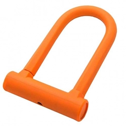 F adhere Bike Lock F adhere Bicycle U Lock, Anti-Theft High Strength Bike Steel Accessories, Orange