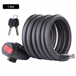 FULIDA Bike Lock FULIDA WHEEL UPAnti Theft Bike Lock Steel Wire Safe Bicycle Lock quality MTB Road Bicycle Lock, 180cm