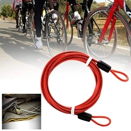 GHJKBJ Bike Lock GHJKBJ Bike Lock, Lock Anti-theft 2 Meters Double Loop Lightweight Motorcycles Car Cover Security Steel Wiring Cycling Strong Braided Bike Chain (Color : Red)