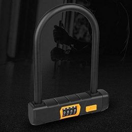 GHJKBJ Bike Lock GHJKBJ Bike Lock, Lock Bicycle Lock 4 Digit Number Code Password Combination Padlock Security Safety Lock (Color : Black)