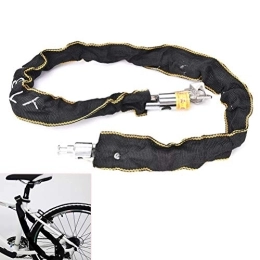 GHJKBJ Bike Lock GHJKBJ Bike Lock, Motorbike Motorcycle Scooter Bike Cycle Motor Bicycle Chain Pad Lock Security Iron Chain Inside