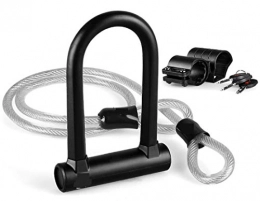 GMUSHEN Bike Lock GMUSHENDouble open U-shaped steel cable anti-hydraulic shear super B-class lock core anti-theft bicycle lock