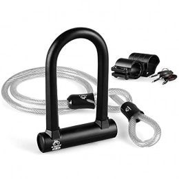 GDYJP Bike Lock Guard U-Lock Bike Lock Bicycle Steel Cycling Bike Bicycle Loop Cable Lock Cable Lock, Scooter Security Safety Bike Security Accessories