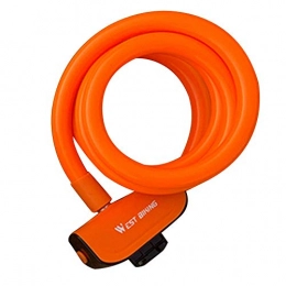 Hadristrasek Bike Lock Hadristrasek bicycle lock MTB Bike Lock Anti- theft Security Steel Cable Bicycle Locks Outdoor Anti- resistance Repairing Elements for-black Bike Lock (Color : Orange)