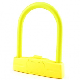 Yaunli Bike Lock Heavy Duty Bicycle U-Lock Bicycle Lock Aluminum Lock U-lock Lock Cycling Lock Cable Lock Bike Lock Bicycles U Lock (Color : Yellow, Size : One size)