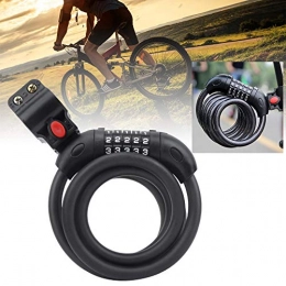 HelloCreate Bike Lock HelloCreate 1.5M Portable Antitheft Strip Lock Disc Brake Lock Fiveâ€‘digit Password for Mountain Bike