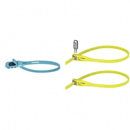 Hiplok Bike Lock Hiplok Unisex's ZCOM1TE Combination Tie and Bike Lock, Teal, 43 x 1.5 x 1 cm & Z LOK Armoured Security Tie & Bike Lock, Lime, Twin Pack, ZLK2LI