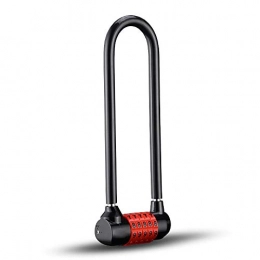 HLW Sportscyc Bike Lock HLW Sportscyc Bike U-Lock Bicycle Lock Password Lock Double Open U-lock Road Mountain Bike Lock Glass Door Lock Plug Lock Anti-theft Lock Accessories (Color : Black, Size : One size)