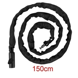 HNZZ Accessories HNZZ MTB Bicycle Key Lock Steel Anti-Theft Outdoor Security Bike Chain Lock Motorbike Bike Accessories (Color : Black 150cm)