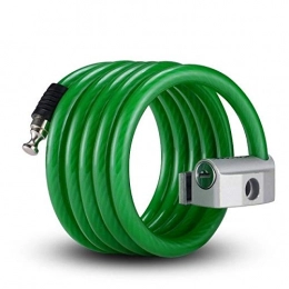 HONG YU Bike Lock HONG YU Outdoor Bike Bicycle Lock 1.8m Metal Anti-theft Electric Cable Lock Bike Accessories Security Reinforce MTB Road Motorcycle Lock (Color : Green)