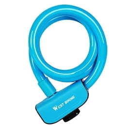 HPPSLT Bike Lock HPPSLT Bike lock Anti-Theft Cable Bike Lock MTB Road Bike Motorcycle Bicycle Lock Bike Locker 0cm Length Bicycle Lock With Mount-black bicycle lock (Color : Blue)