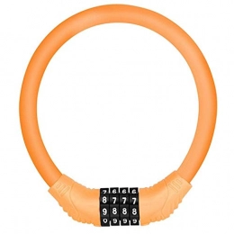 HPPSLT Bike Lock HPPSLT Bike lock Digit Bicycle Chain Lock Anti-theft Anti-Cutting Alloy Steel Motorcycle Cycle Bike Cable Code Password Lock Anti Theft Lock-black bicycle lock (Color : Orange)