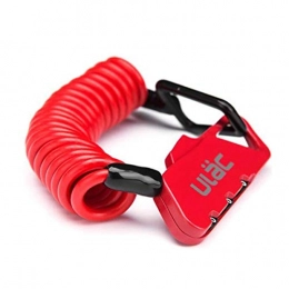 Unknown Bike Lock JHJBH Portable Helmet Lock, Luggage Lock, Bicycle Lock, Cable Lock, Cycling Bicycle Lock, Black, Blue, red (Color : Red)