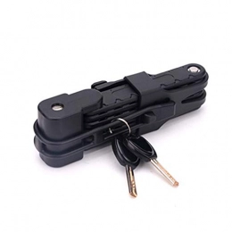 JLDSFPP Bike Lock JLDSFPP Bike Lock Bicycle Folding Professional Anti-Theft Steel Portable Safty Link Plate Mountian Road Motorcycle Electric Car Lock Black