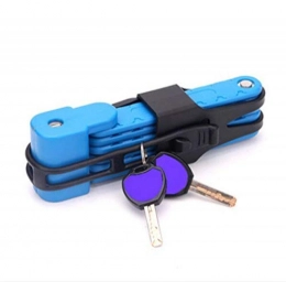 JLDSFPP Accessories JLDSFPP Folding Lock Bicycle Lock Anti-Theft Lock Mountainous Bike Lock Joint Riding Equipment Black Sky Blue