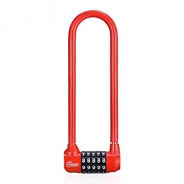 JLDSFPP Bike Lock JLDSFPP Padlock U-Shaped Password Lock Bicycle Five-Digit Password Lock Resettable Security Lock Password Luggage Bag Suit Hardware Red