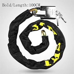 JLDSFPP Bike Lock JLDSFPP Thicken Bicycle Lock candado bicicleta Anti-theft Motorcycle Electric Car Locks Durable Steel MTB Mountain Road Bike Chain Lock thicken100cm 1100g