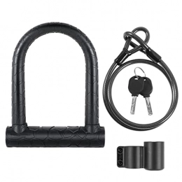 Jroyseter Bike Lock Jroyseter Bike U Lock, Heavy Duty High Security D Shackle Bike Lock with 4 Ft Security Steel Cable, for Bikes, Bicycle, Motorbikes, Motorcycles, Road Mountain Bike, Electric Bikes