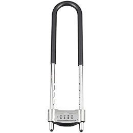 JTRHD Bike Lock JTRHD Universal Bike Lock Glass Door Password U-shaped Lock 4 Digits Password Lock Bicycle Long U-shaped Lock for Bikes, Bicycle, Motorbikes (Color : Black, Size : 45x10cm)