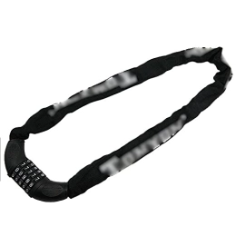 JTRHD Accessories JTRHD Universal Bike Lock Universal Bicycle Lock 5-digit Combination Lock Mountain Bike Chain Lock for Bikes, Bicycle, Motorbikes (Color : Black, Size : 90cm)